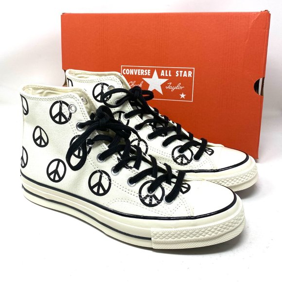 Converse CHUCK 70 HI Egret Peace Sneakers Men’s - Picture 6 of 9